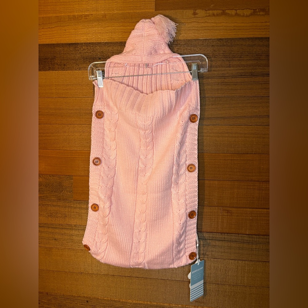 Pink Baby Bunting With Hood